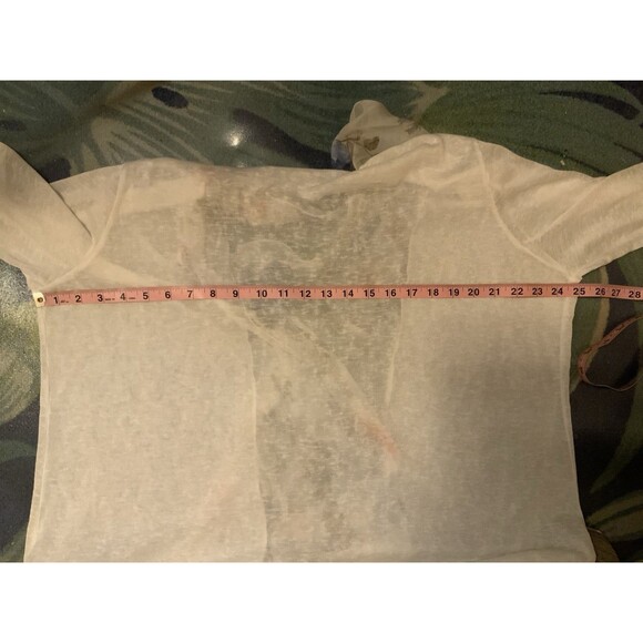 Elena Baldi Women’s 3X Semi Sheer Cardigan With Built In Silk Scarf - Picture 9 of 11